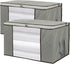 2 Pack Foldable Large Storage Bags, 28 x 20 x 12 inch for Comforter Quilt Blanket Clothes with Clear Window & Handles