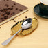 Gold Spoon Rest for Kitchen Counter, 6.7inch Gold Leaf Spoon Rack, Stainless Steel Utensil Holder for Cooking