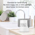 White Ceramic Sponge Holder for Kitchen Sink – Cute Farmhouse Sink Caddy Organizer – Sponge Rest for Countertop