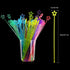 100 Pieces 9.1 Inch Plastic Swizzle Sticks Cocktail Stirrers for Bar, Disposable Multicolor Star Top