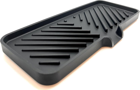 Happitasa Silicone Soap Dish Tray and Sponge Holder with Drain Chute and