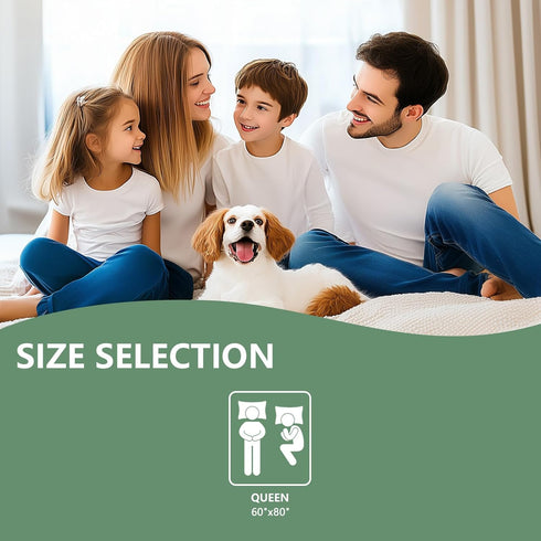 Premium 100% Waterproof Queen Size Mattress Protector, Breathable 3D Air Fabric Cooling Cover, 8''-21'' Deep Pocket