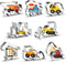 ZADE Construction Theme Bulldozer Cement Mixer Dump Truck Crane Excavator Forklift Train