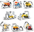 ZADE Construction Theme Bulldozer Cement Mixer Dump Truck Crane Excavator Forklift Train