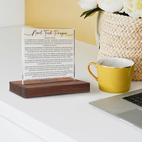 SOSREBEDR SOK34 Nail Tech Prayer Thank You Gifts, Christian Nail Salon Office deck Cubicle Decor Gift,Nurse Graduation