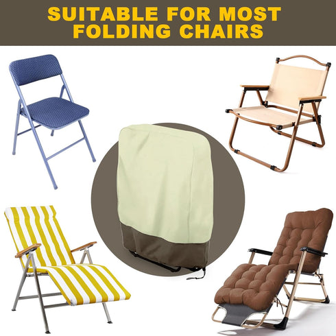 Fun Gift Resistant(32.3'' 36.7'x 8.3') (420D Outdoor Folding Chair Covers,Oxford Cloth Zero Gravity Chair Covers