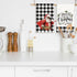 4 Buryeah Pcs Christmas Kitchen Towels African American Black Santa Hand Towels Christmas White Black Buffalo Plaid