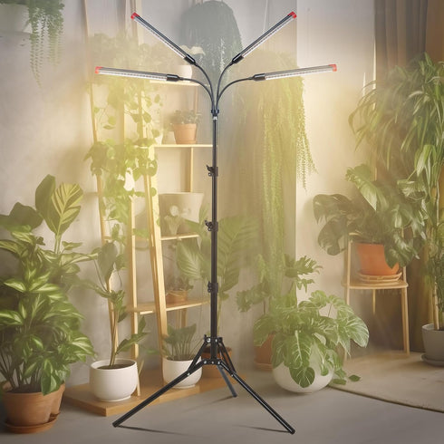 4Head 4/8/12/16/20H 36 Grow Light with Stand, Grow Lights for Indoor Tall Plants, Bonsai Tree, Timer, Watt Power Draw