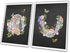 GnosisCollageArt Dental Art Human Teeth Anatomy, Flower Butterflies Set of 2 Unframed Prints