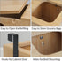2 1 Trash Bag Dispenser & Grocery Bag Organizer, in Bamboo Garbage Bags Storage Box for Cabinet Door, Under Sink