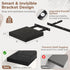 8 Inch Set 3, 8"D Floating Shelves for Wall with Invisible Brackets of Engineered Wood Wall Shelves with Wood Grain