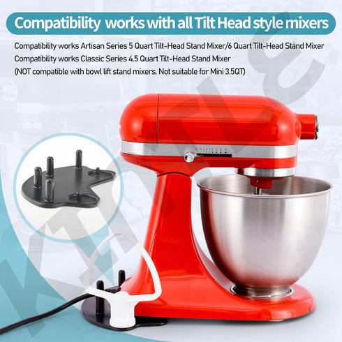 Stand Mixer Attachment Holders/Base Accessories Cradle for Kitchenaid Mixer Organizer - 4.5QT/5QT/6QT, Durable Plastic
