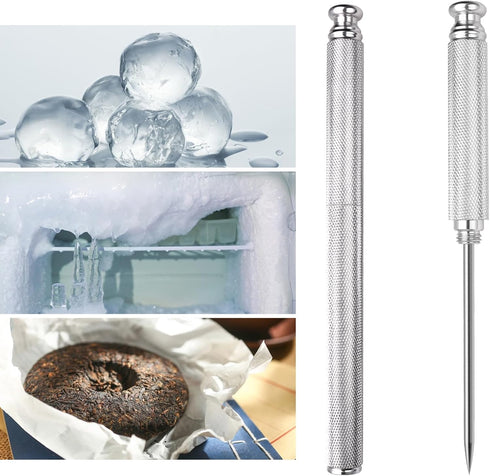 Ice Picks with Aluminium Alloy Handle, Stainless Steel Knife with Safety Cover, Kitchen Tool for Home & Bar