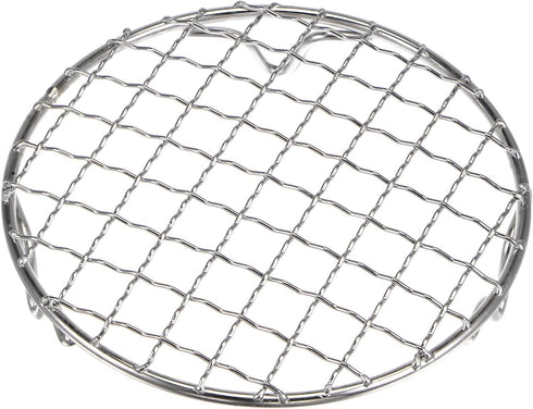 HARFINGTON 5-inch Round Cooking Rack, 201 Stainless Steel Cross Wire Barbecue Grill Net with 20mm Legs for Cooking
