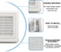 Cenipar 4" Louvered Vent Cover, Dryer Exhaust Air Vent Cover with Screws, Easy Installation, White