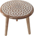 5) VANIYA CRAFTS Wooden Engraved Fold-able Round End Table/Side Table/Plant Stand/Stool for Living Room Bedroom