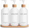 White Shampoo and Conditioner Dispenser Set by Brighter Barns - Shower Dispenser