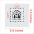 O Holy Night Nativity Scene Cookie and Craft Stencil
