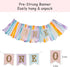 Q&High Life 1st Rainbow High Chair Banner for Birthday - Macaron Color "ONE" Garland with Tulle for Baby Girl Smash