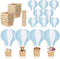 Meooeck 8 Sets Hot Air Balloons Baby Shower Table Decorations Centerpieces 11.8''
