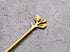 Gold Leaf Coffee Spoon Set of 6, Retro Stainless Steel Mini Cutlery, 4.7 Inch Ice-Cream Tea Stirring Spoons