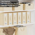 SheetCube 6 Pack Bed Sheet Organizers and Storage, Foldable Linen Closet Organizer with Window and Label, Beige