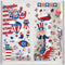 CCINEE 4th of July Window Cling, Patriotic Window Sticker USA Independence Day Decal for Home Decoration (100PCS)