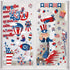 CCINEE 4th of July Window Cling, Patriotic Window Sticker USA Independence Day Decal for Home Decoration (100PCS)