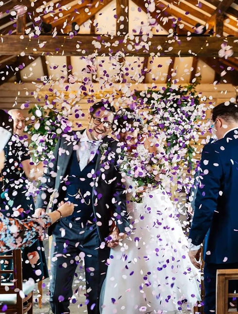 Purple Silver Confetti Birthday Party Decorations Centerpiece Table Decor for Engagement, Baby Shower, Wedding,