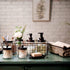 SheeChung 6Pcs Bathroom Accessories Set - Mason Jars, Toothbrush Holder, Soap Dispenser, Rustic Decor
