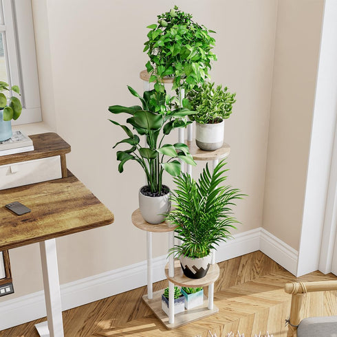 5 5 AZERPIAN Plant Stand Indoor Tier Metal Plant Shelf for Multiple Plants Corner Tall Flower Holders for Living Room