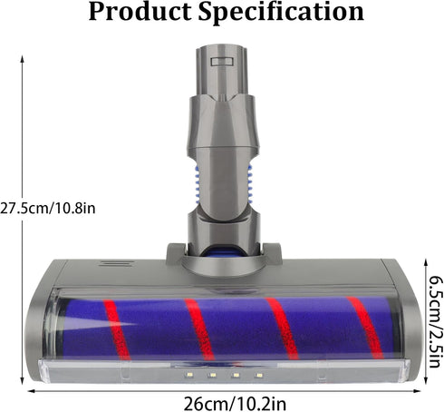 V6, DC58, DC59, DC61, DC62, DC74 Replacement Soft Roller Cleaner Head Compatible with Dyson Cordless Vacuum Cleaner