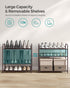 4 16 Closet SONGMICS Stackable Shoe Rack, Tier Metal Shoes Rack Storage Shelf, Holds up to Pairs Shoes, Adjustable
