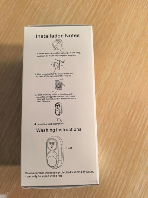 SHKI Toothbrush Cleaner & Toothbrush Holder, Cleaning and Air Drying, LED Smart Screen, Rechargeable Wall Mount