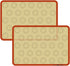 Macaron Silicone Baking Mat - Set of 2 Non Stick Silicon Macaroon Baking Sheet Cookie Liner (Red)