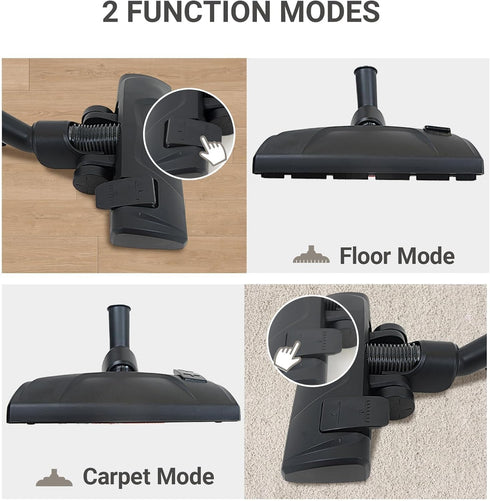 Head,32/35mm 2-in-1 EZ SPARES Universal Vacuum Cleaner Floor Brush Attachment for Hard Floor and Carpet, Combo Tool