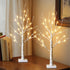 EAMBRITE Lighted Birch Tree Spring Decorations for Home, Christmas Indoor Decorations, 2 Pack 24 LED Battery