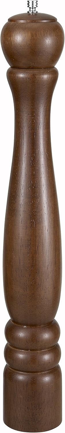 Winco 18" Oak Finish Traditional Pepper Mill, Brown
