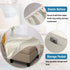 18"-19" H.VERSAILTEX Thick Ottoman Cover Durable Linen Look Storage Ottoman Slipcover Footrest Stool Covers