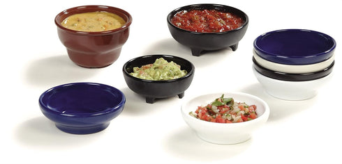 8 oz. Molcajete Ramekin in Black Melamine by Carlisle FoodService Products 087803