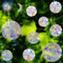 18 Pcs Circle Window Clings, Anti-Collision Decals to Save Birds from Window Collisions, Non-Adhesive Rainbow Stickers