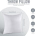 Utopia Bedding Throw Pillows Insert (Pack of 2, White) - 18 x 18 Inches Decorative Indoor Pillow
