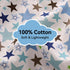 40 60 (101.6 152.4 cm) Kids Throw Blanket Soft Cotton Toddler Blanket with Blue & Gray Stars Pattern, Breathable