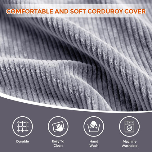 20" 20" 15" x x Pouf Ottoman Foot Rest, Pre-Stuffed Round Foot Stool with Odorless Shredded Memory Foam, Furry & Fluffy