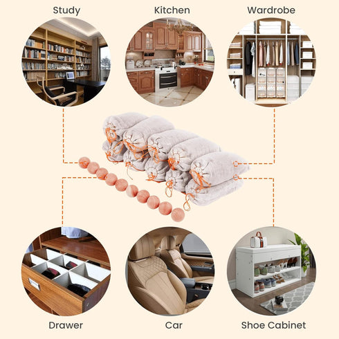 Homode Cedar Bags and Sachets, Aromatic Cedar Wood Blocks and Shavings for Clothes Storage, 20 Pack
