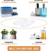 Silicone Organizer Tray, Soap and Sponge Holder for Kitchen Sink, Bathroom - 2 Pack Storage Tray (White)