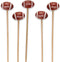 BambooMN 5.9" Decorative Sports Ball End Bamboo Cocktail Picks - 100 pcs for Events & Parties