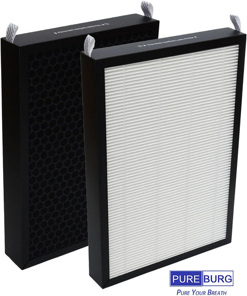 PUREBURG Replacement Filter for Nuwave OxyPure 47001 47002 47003 & 47004 Air Purifiers, 2-Pack H13 True HEPA