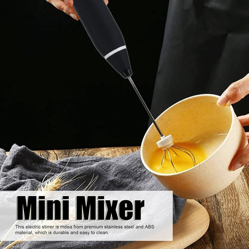 Mini Electric Blender, Rechargeable Handheld Whipper with 3 Modes for Frappe and Hot Chocolate
