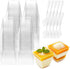 200 Pack 2 oz Mini Plastic Dessert Cups with Spoons, Disposable Clear